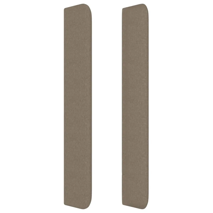 Tête de lit avec oreilles Taupe 103x16x118/128 cm Tissu - 4