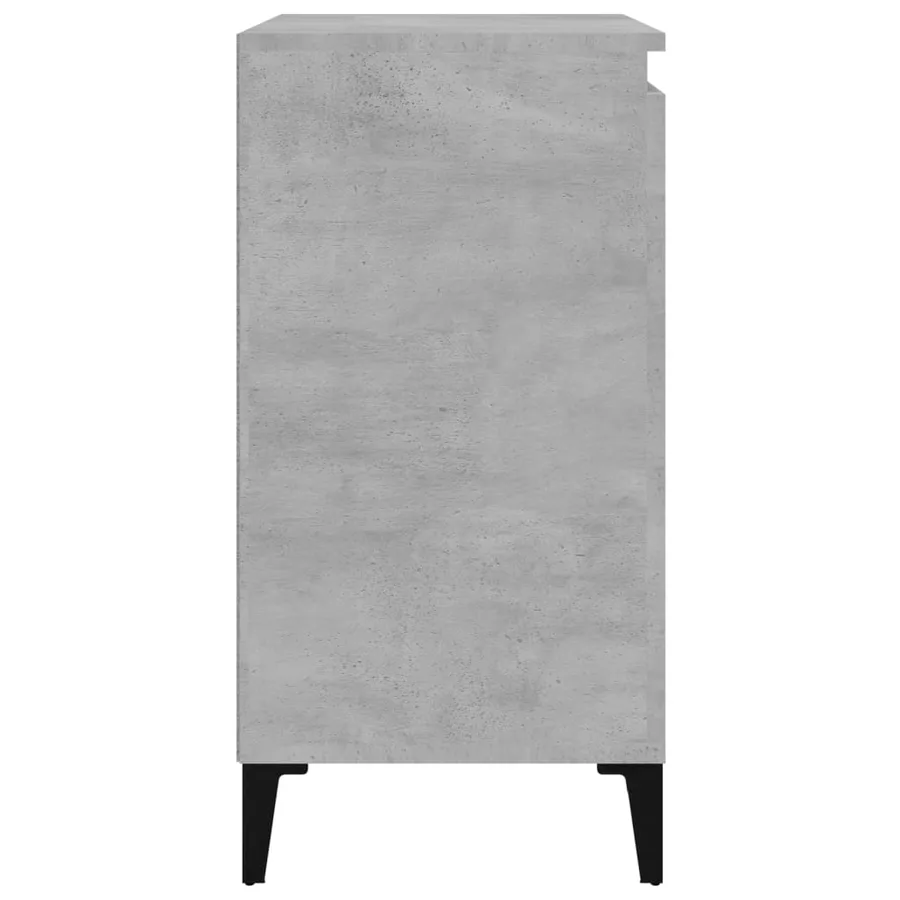Table de chevet gris béton 40x35x70 cm bois d'ingénierie - 7