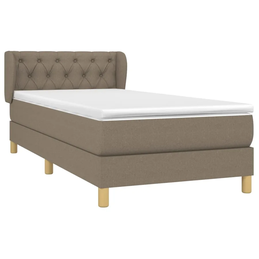Sommier à lattes de lit avec matelas Taupe 80x200 cm Tissu - 3