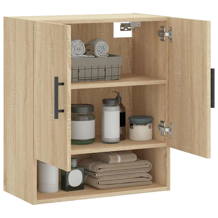 Armoire murale chêne sonoma 60x31x70 cm bois d'ingénierie - 4