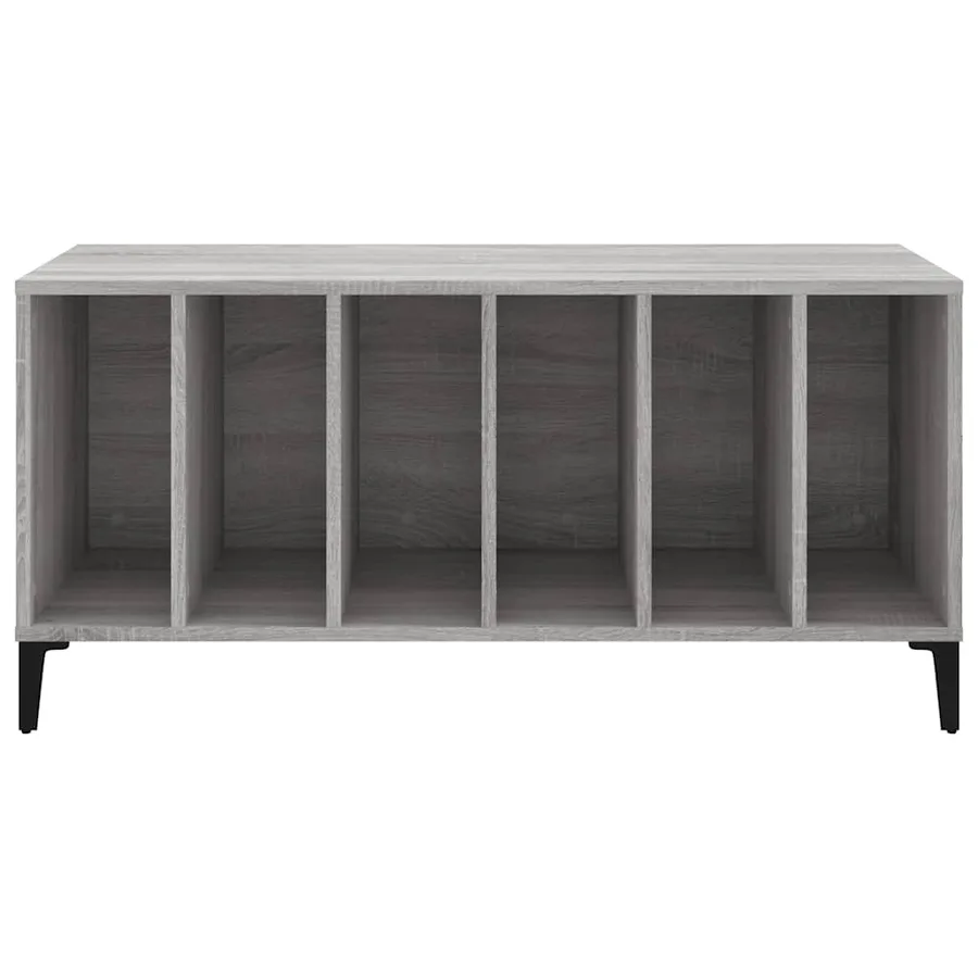Armoire à disques sonoma gris 100x38x48 cm bois d'ingénierie - 5