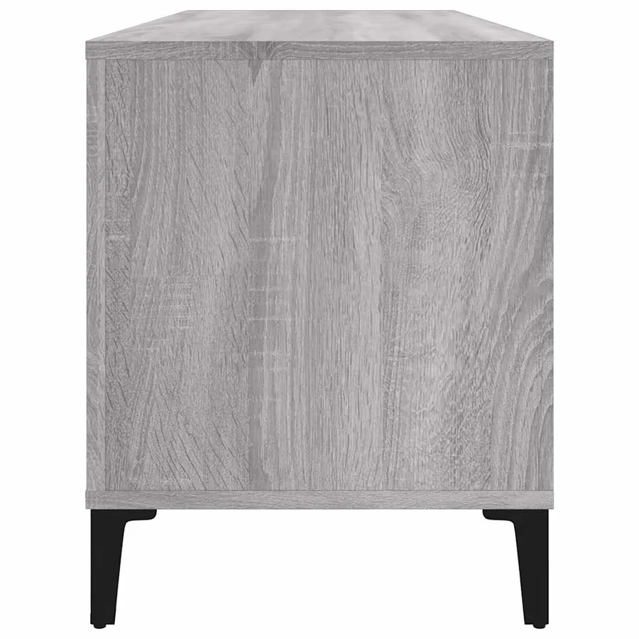 Armoire à disques sonoma gris 100x38x48 cm bois d'ingénierie - 6