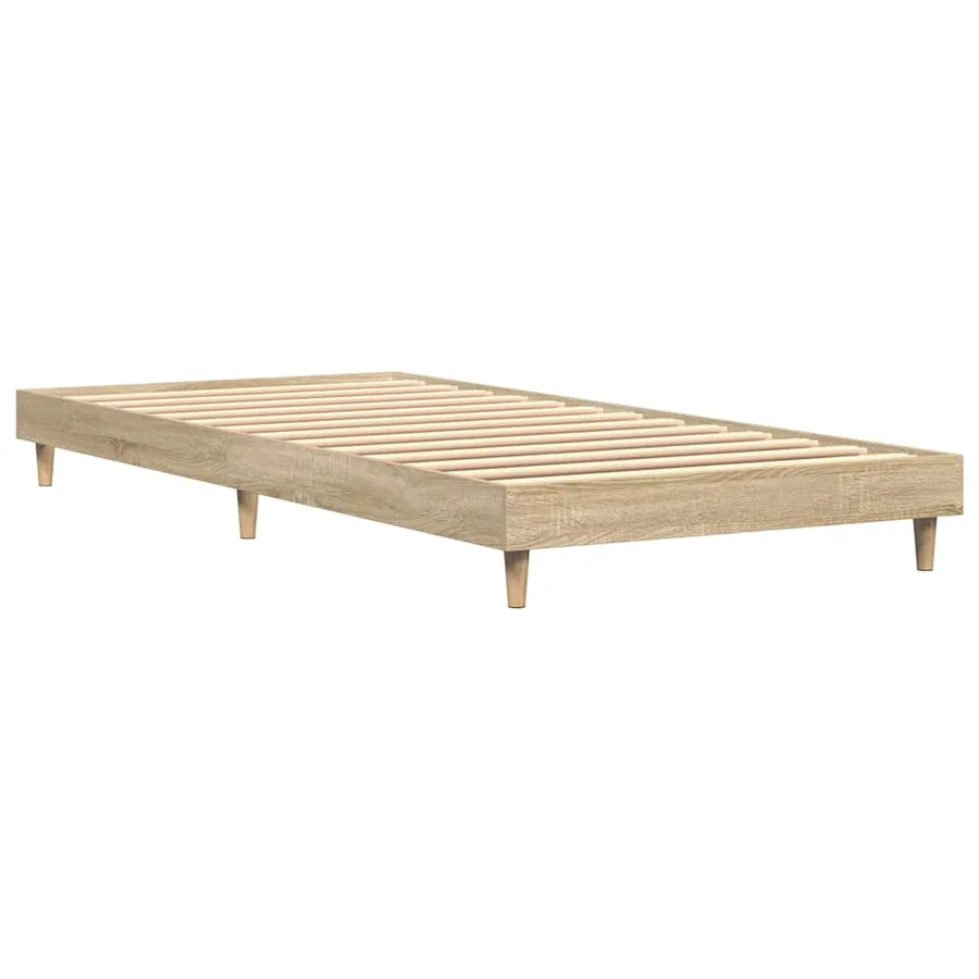 Cadre de lit sans matelas chêne sonoma 75x190 cm - 2