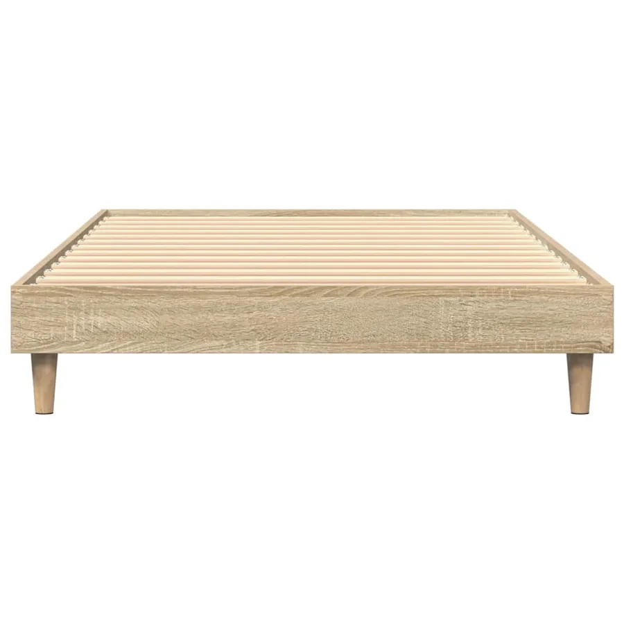 Cadre de lit sans matelas chêne sonoma 75x190 cm - 5