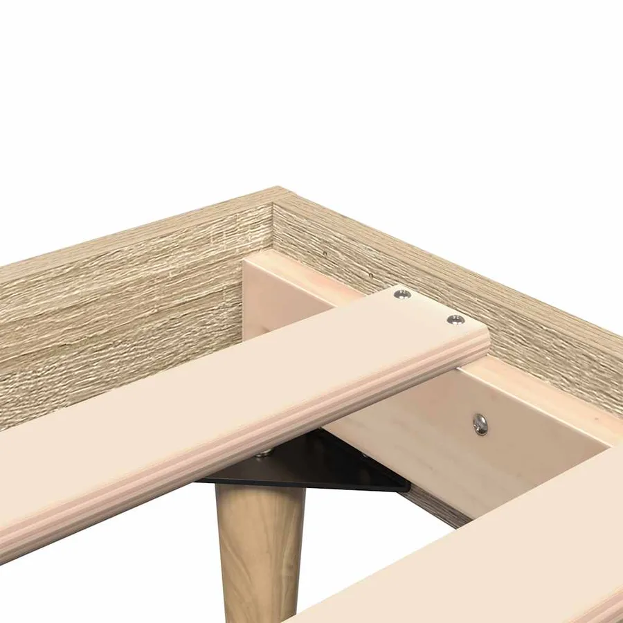 Cadre de lit sans matelas chêne sonoma 75x190 cm - 7