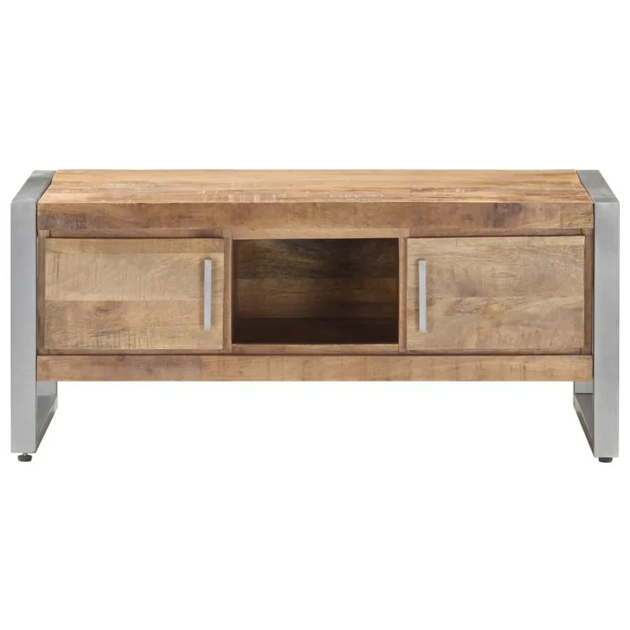 Table basse 95x50x40 cm Bois de manguier brut - 2