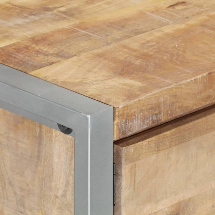 Table basse 95x50x40 cm Bois de manguier brut - 5