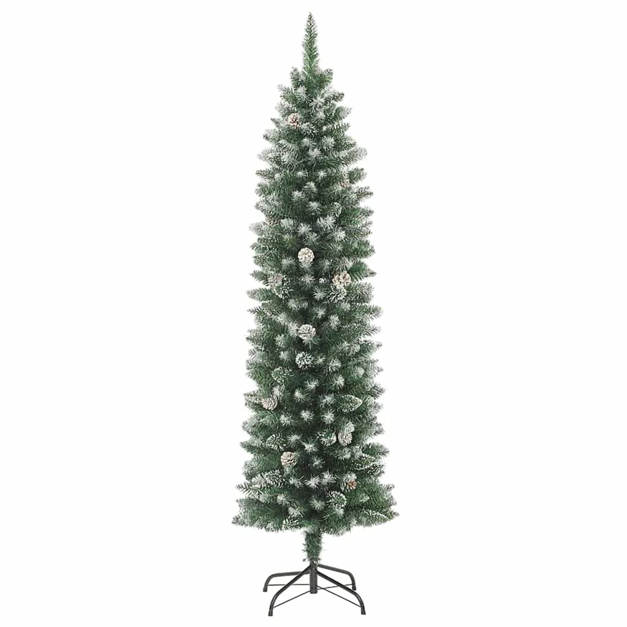 Sapin de Noël artificiel mince avec support 180 cm PVC - 3