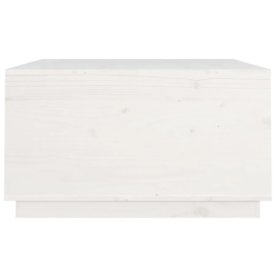 Table basse Blanc 80x80x45 cm Bois massif de pin - 8