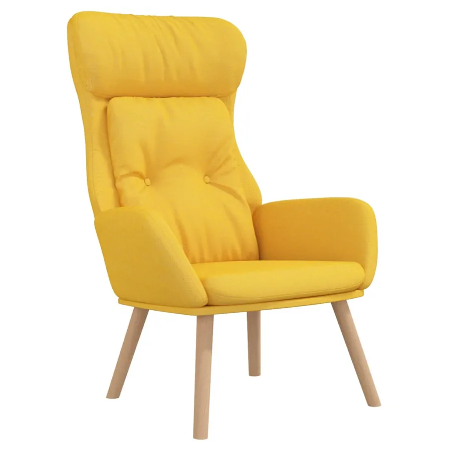 Chaise de relaxation Jaune moutarde Tissu - 2