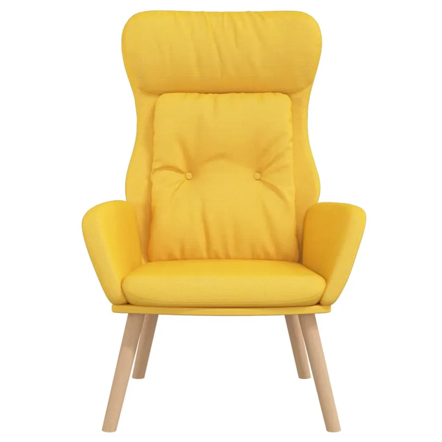 Chaise de relaxation Jaune moutarde Tissu - 3