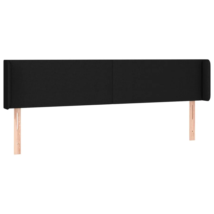 Tête de lit à LED Noir 163x16x78/88 cm Tissu - 3