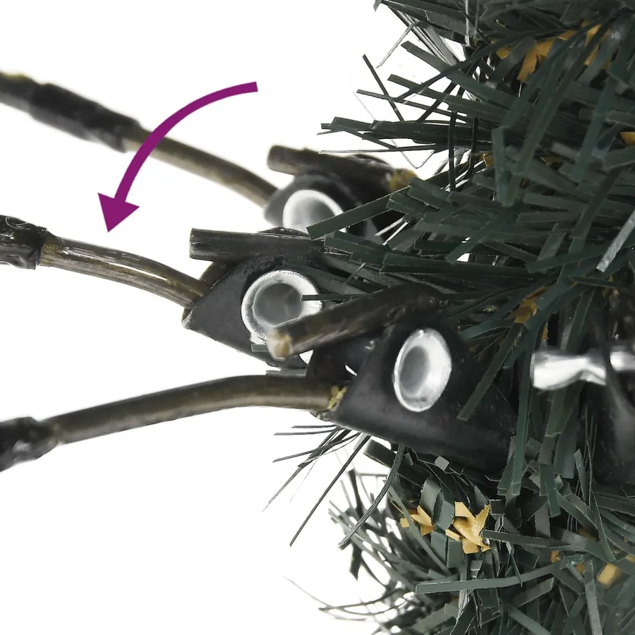 Sapin de Noël artificiel avec support Vert 150 cm PVC - 4