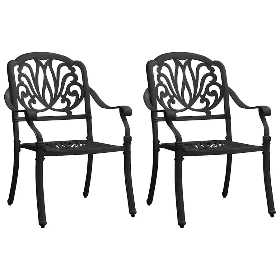 Ensemble de bistro 3 pcs Aluminium coulé Noir - 3
