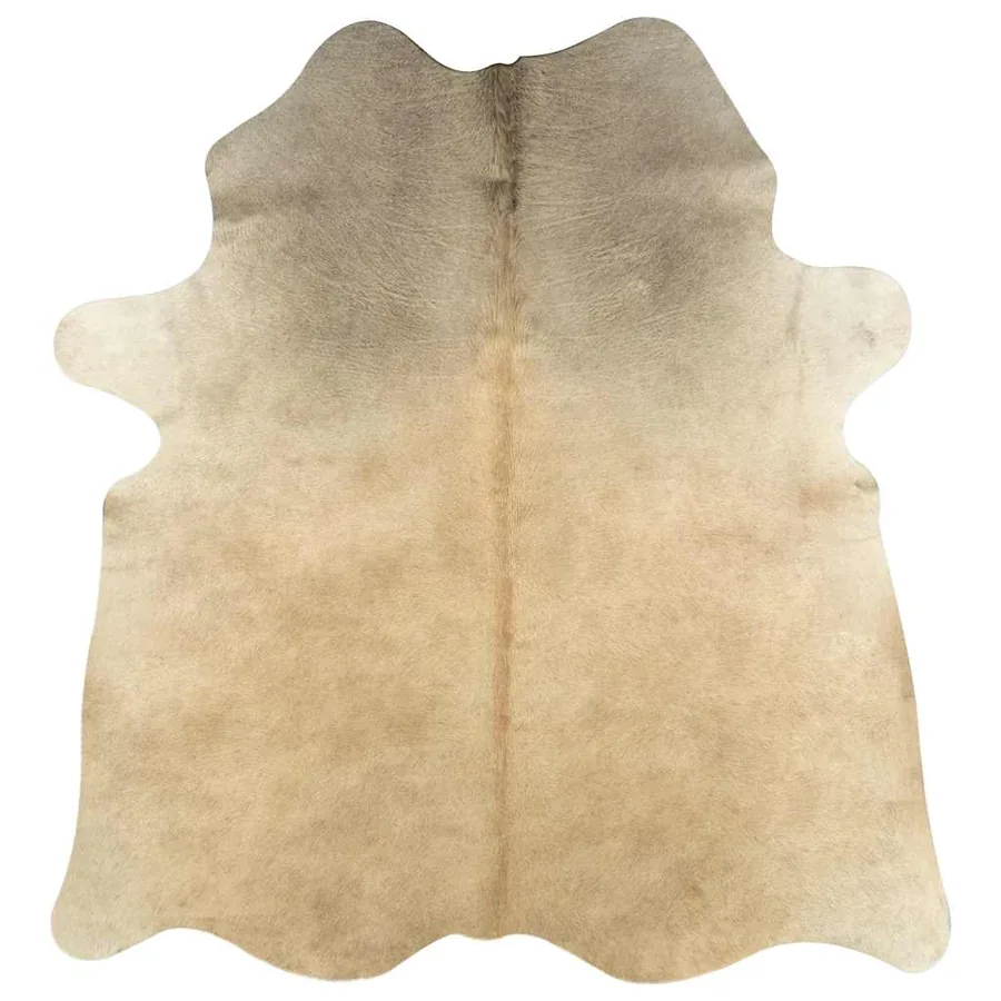 Tapis en peau de vache véritable 150 x 170 cm Beige - 5