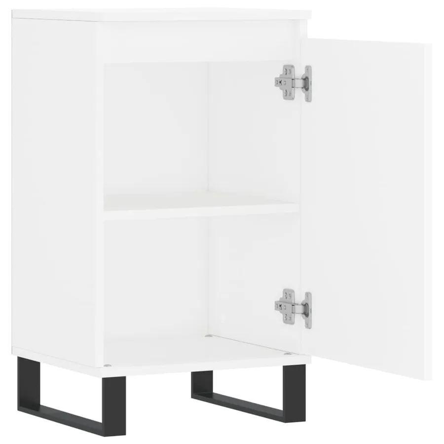 Buffet blanc 40x35x70 cm bois d’ingénierie - 4