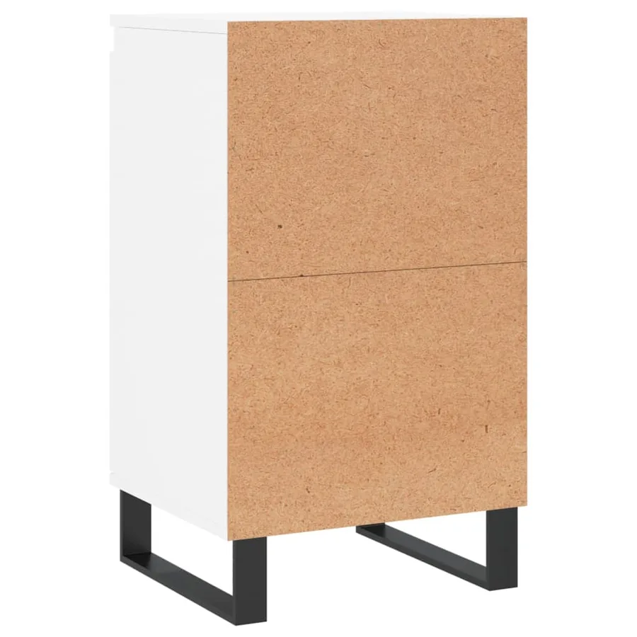 Buffet blanc 40x35x70 cm bois d’ingénierie - 5