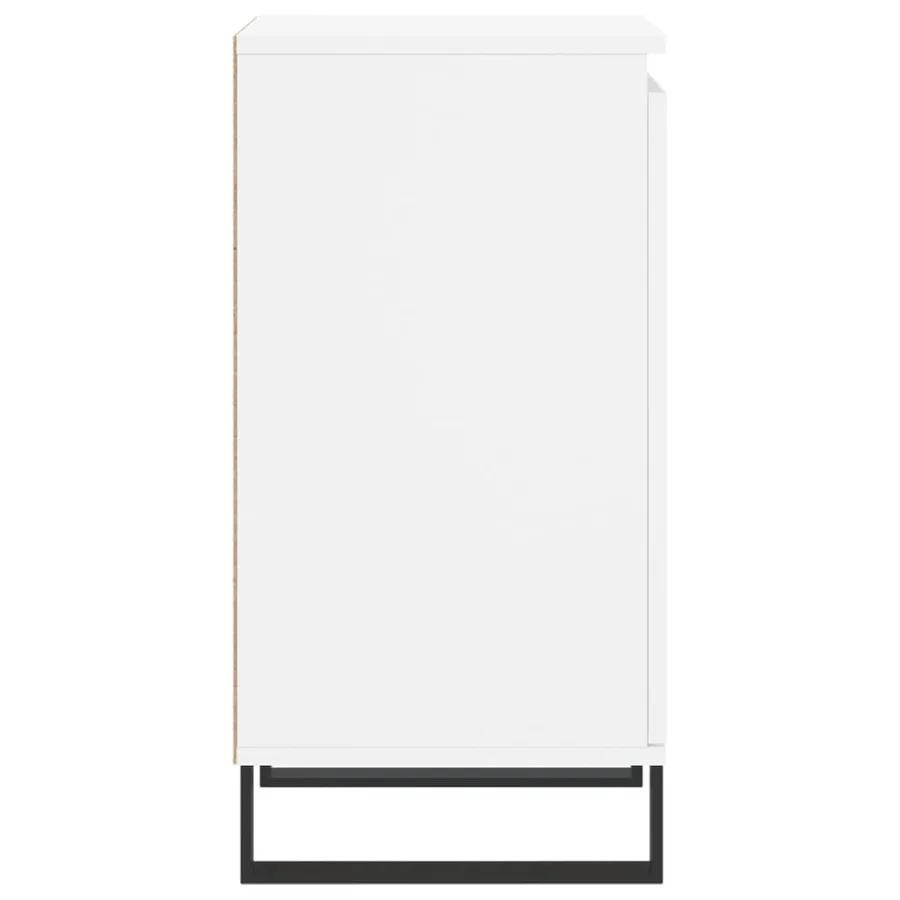 Buffet blanc 40x35x70 cm bois d’ingénierie - 6