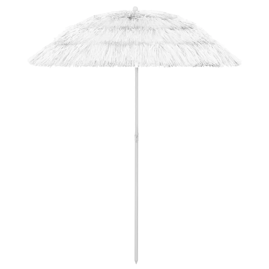 Parasol de plage Hawaii blanc 180 cm
