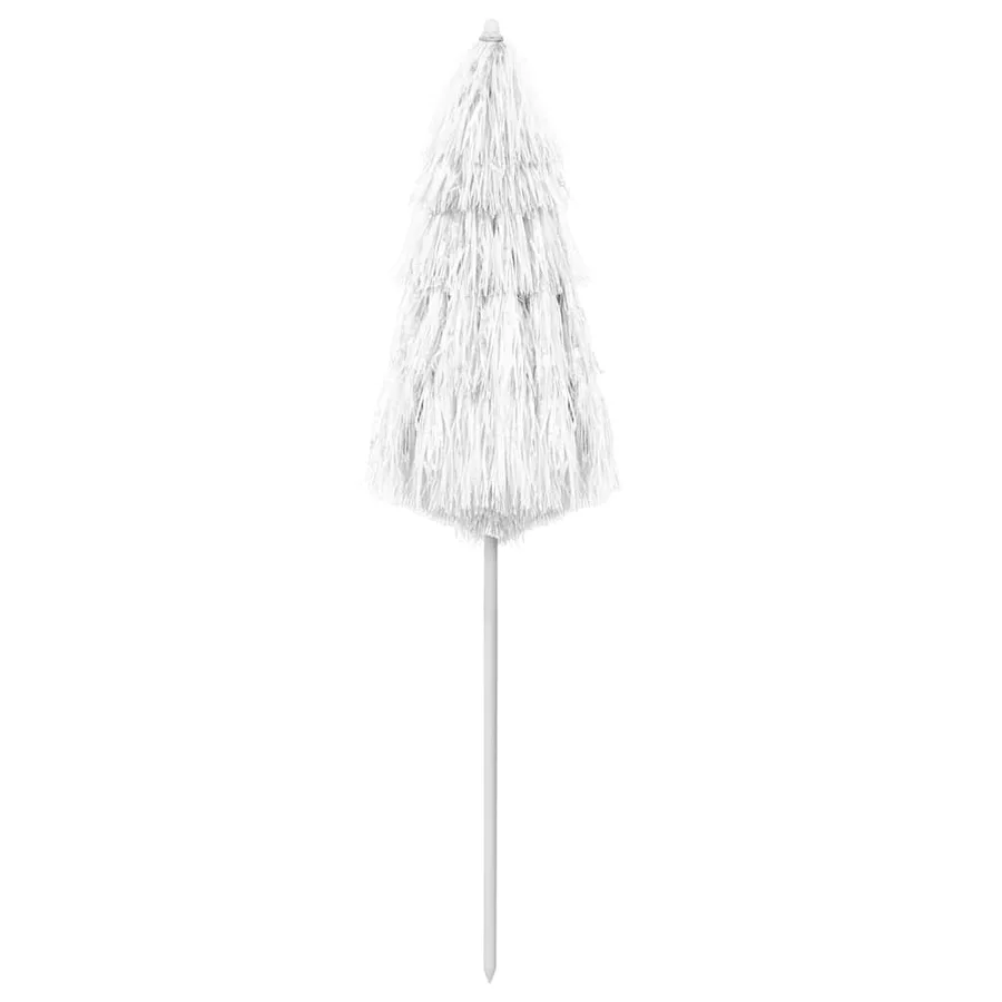 Parasol de plage Hawaii blanc 180 cm - 2