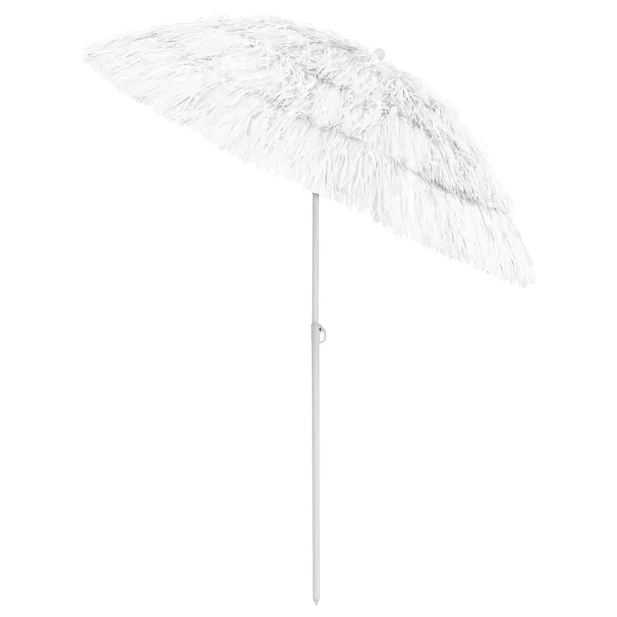 Parasol de plage Hawaii blanc 180 cm - 3