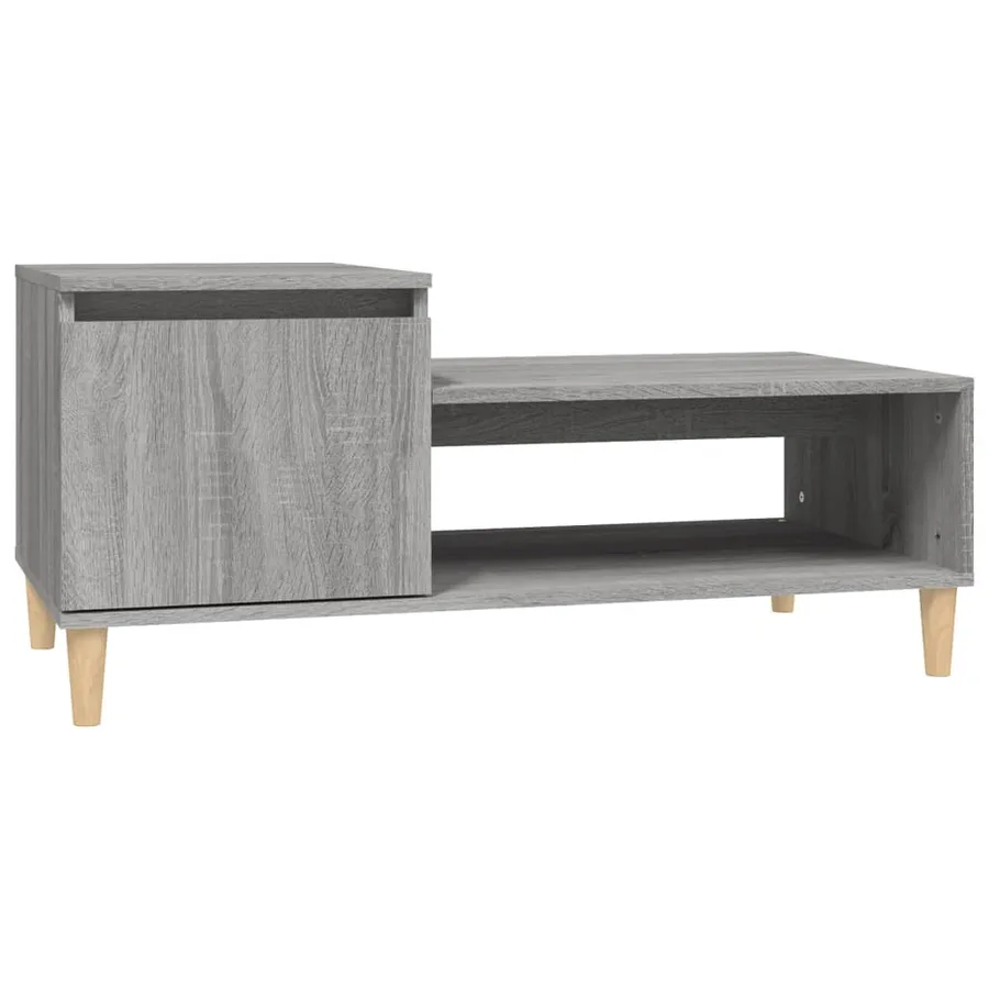 Table basse Sonoma gris 100x50x45 cm Bois d'ingénierie - 2