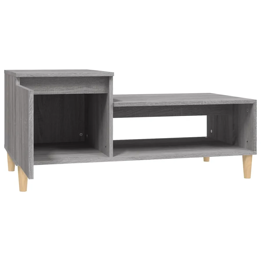 Table basse Sonoma gris 100x50x45 cm Bois d'ingénierie - 5