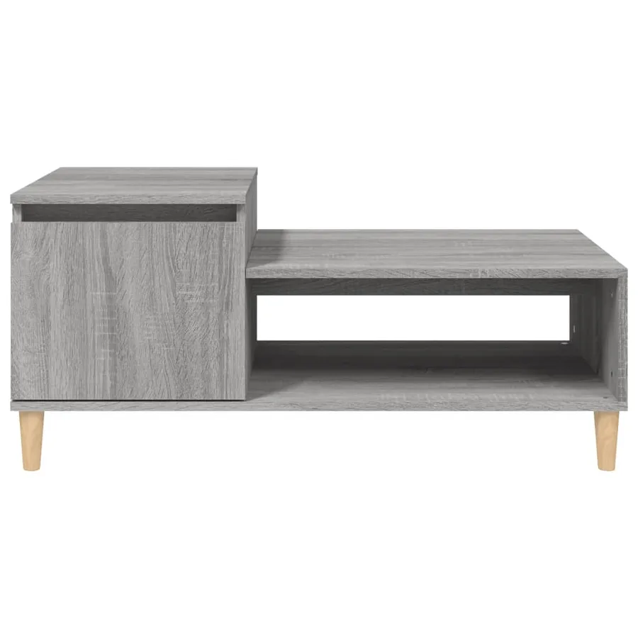 Table basse Sonoma gris 100x50x45 cm Bois d'ingénierie - 6