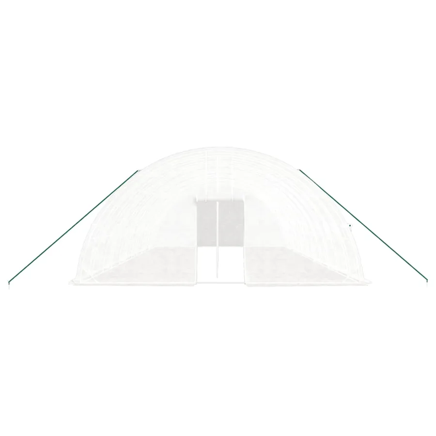 Serre avec cadre en acier blanc 72 m² 12x6x2,85 m - 4