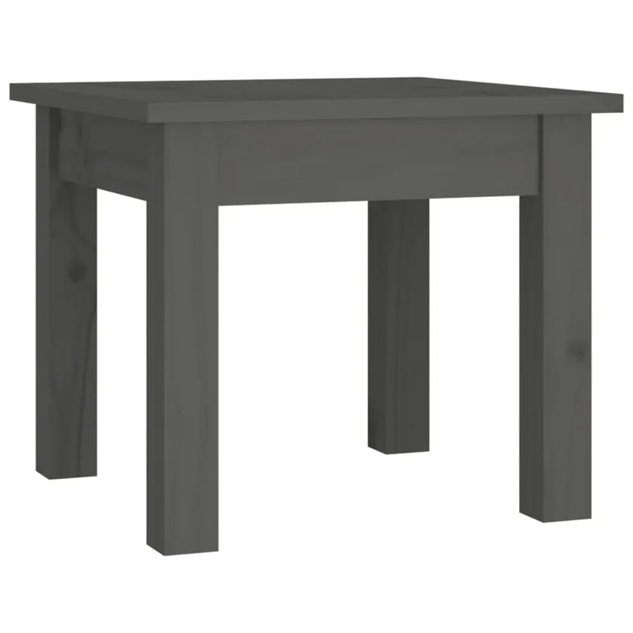 Table basse Gris 35x35x30 cm Bois massif de pin - 2