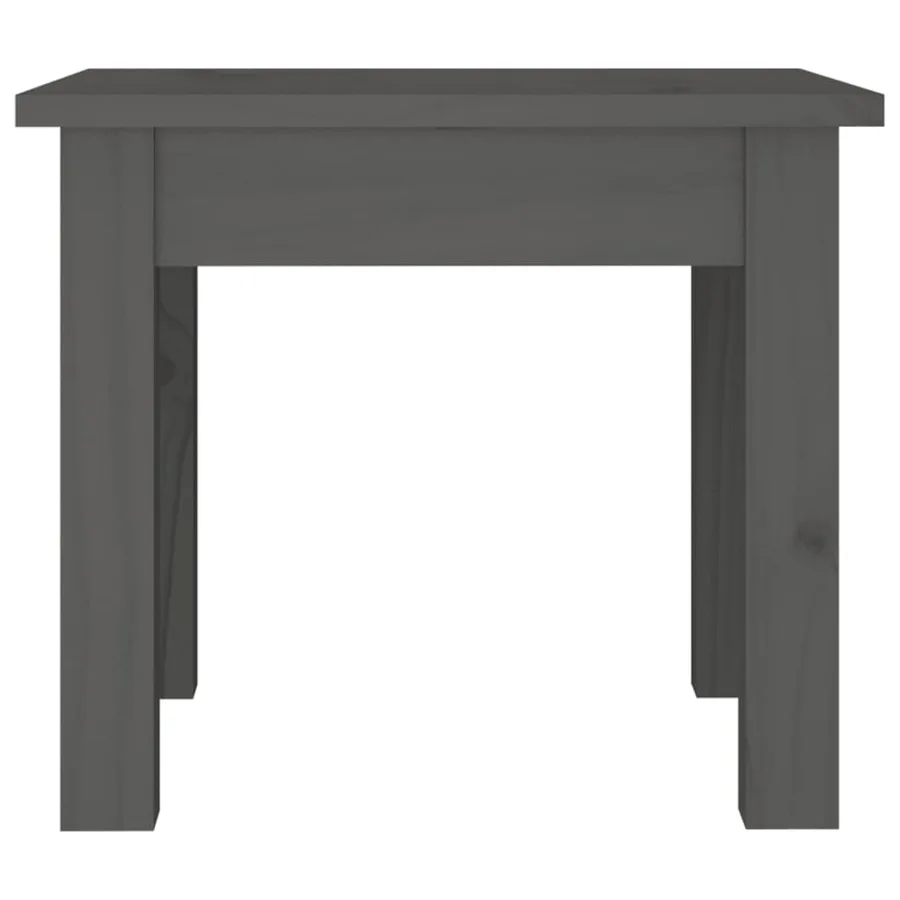 Table basse Gris 35x35x30 cm Bois massif de pin - 5