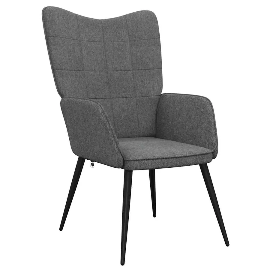 Chaise de relaxation Gris foncé Tissu - 2