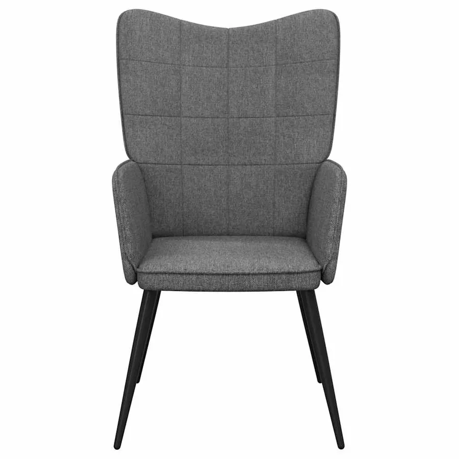 Chaise de relaxation Gris foncé Tissu - 4