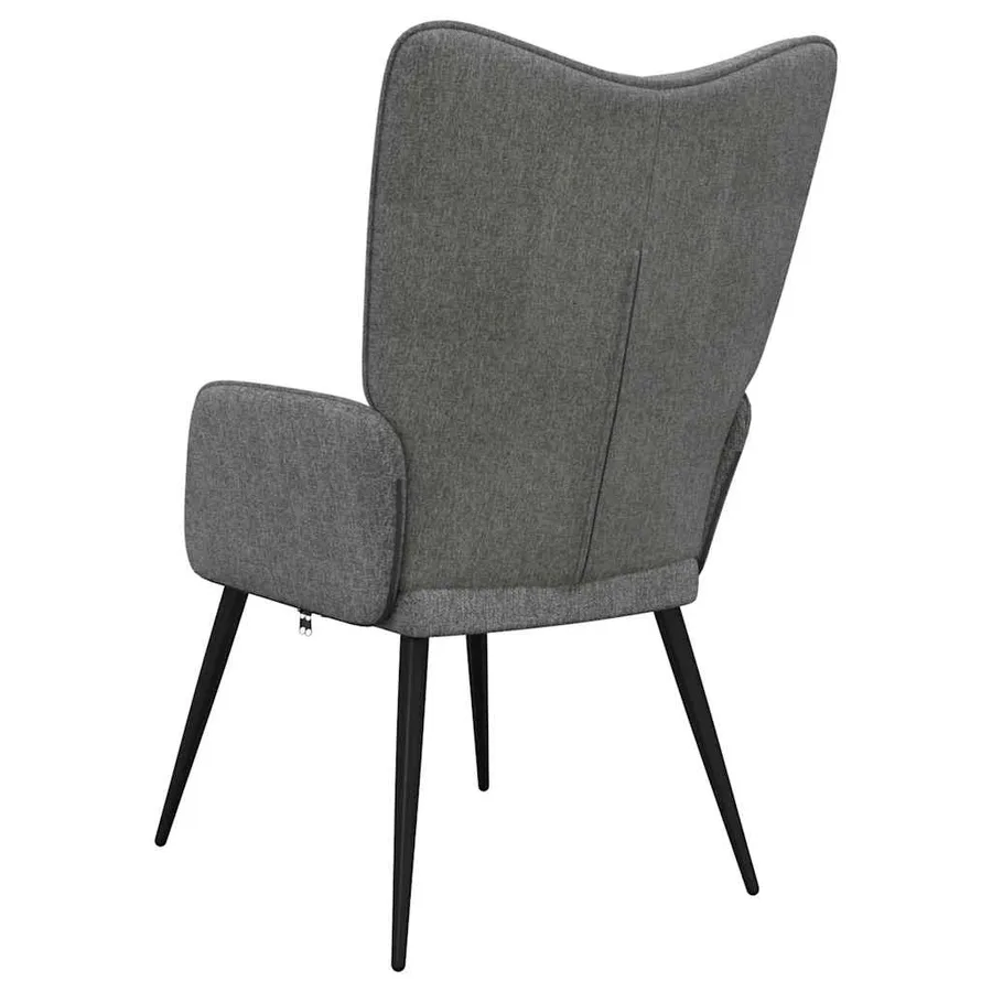 Chaise de relaxation Gris foncé Tissu - 6