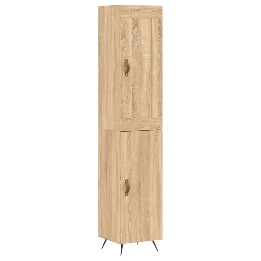 Buffet haut Chêne sonoma 34,5x34x180 cm Bois d'ingénierie - 2