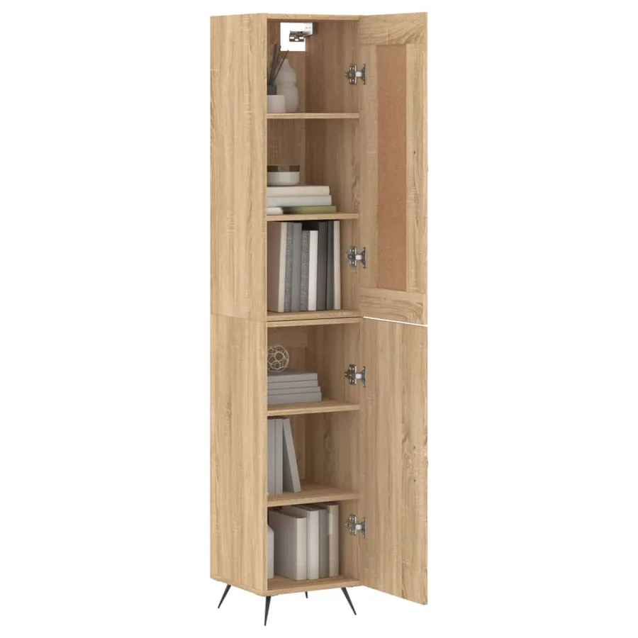 Buffet haut Chêne sonoma 34,5x34x180 cm Bois d'ingénierie - 3