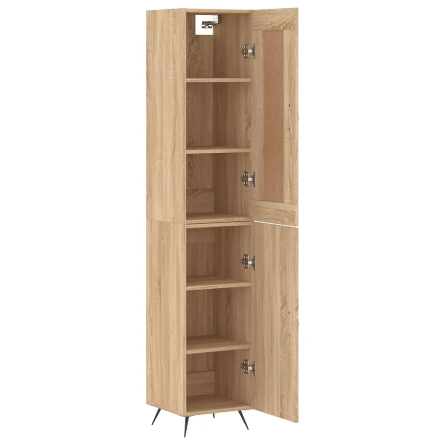 Buffet haut Chêne sonoma 34,5x34x180 cm Bois d'ingénierie - 4