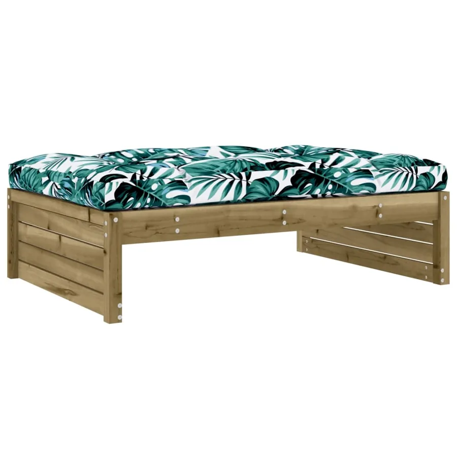 Salon de jardin 5 pcs avec coussins bois de pin imprégné - 5