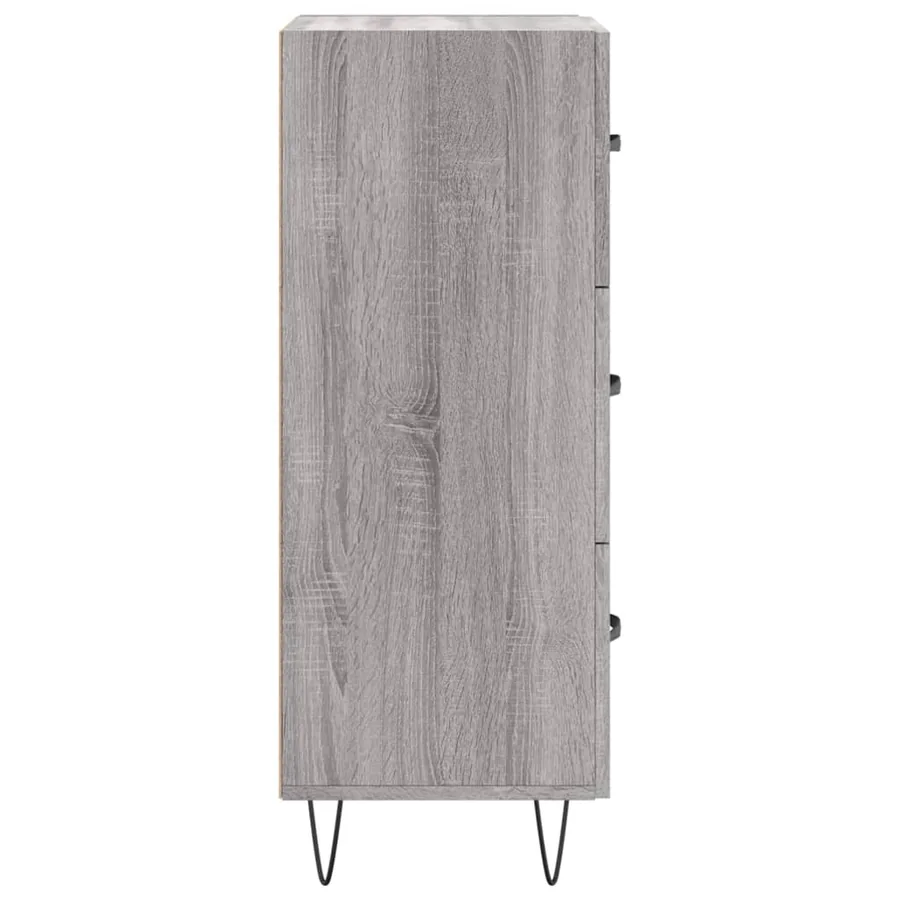 Buffet Sonoma gris 34,5x34x90 cm Bois d'ingénierie - 7
