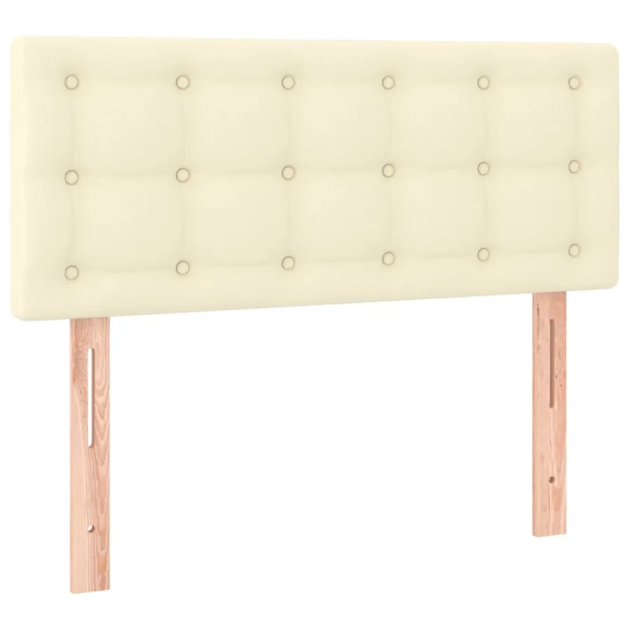 Sommier à lattes de lit avec matelas et LED Crème 80x200 cm - 7