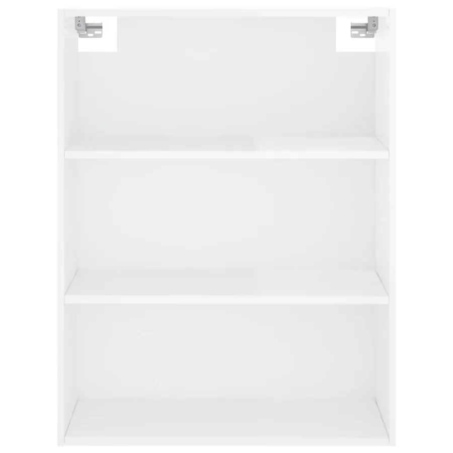Buffet haut Blanc brillant 69,5x34x180 cm Bois d'ingénierie - 6