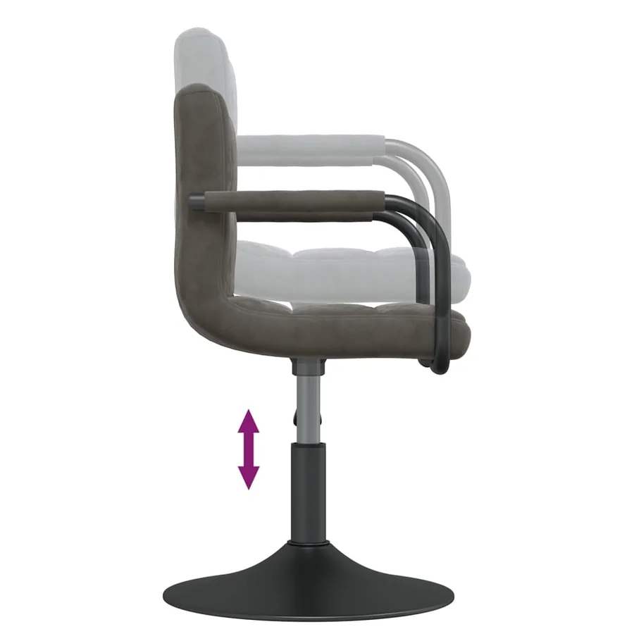 Tabouret de bar Gris foncé Velours - 6