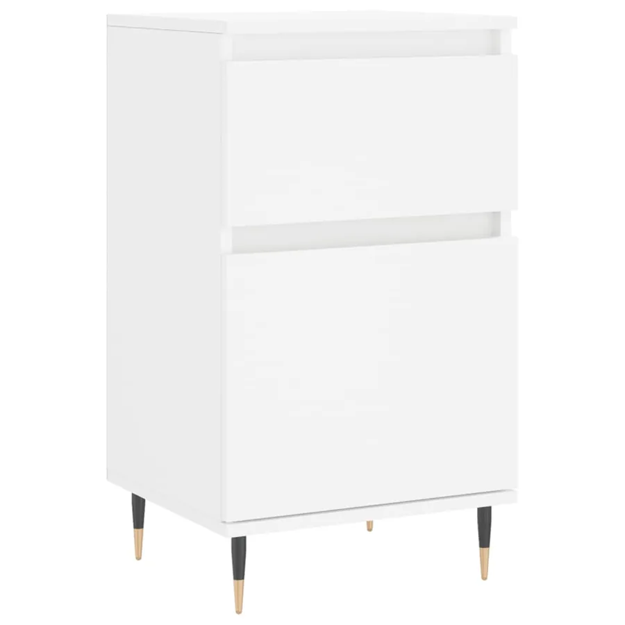 Buffet blanc 40x35x70 cm bois d’ingénierie - 2