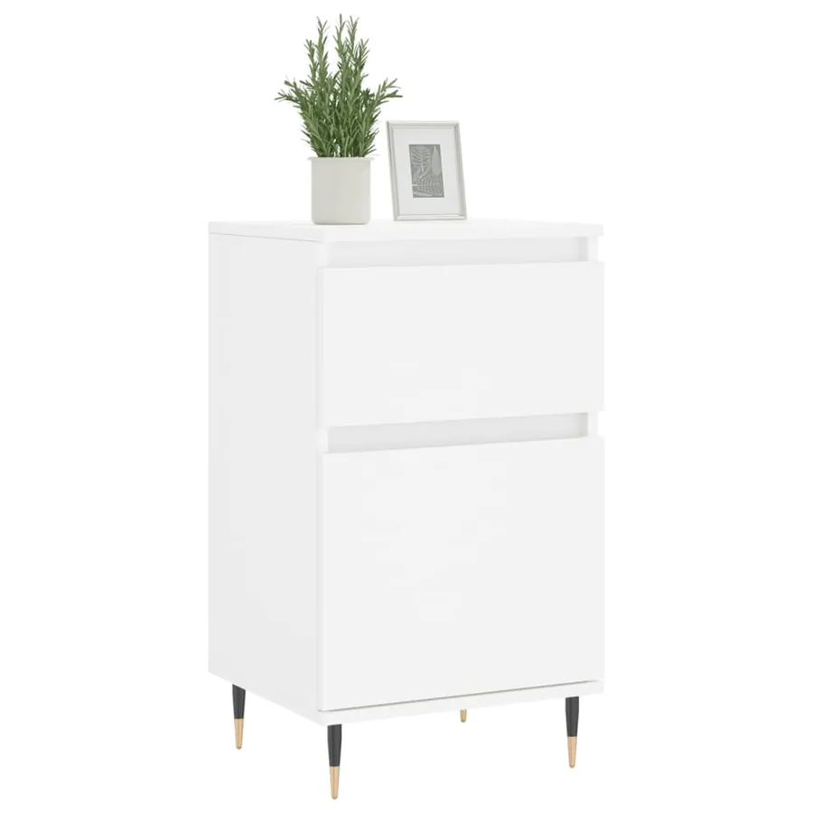 Buffet blanc 40x35x70 cm bois d’ingénierie - 3