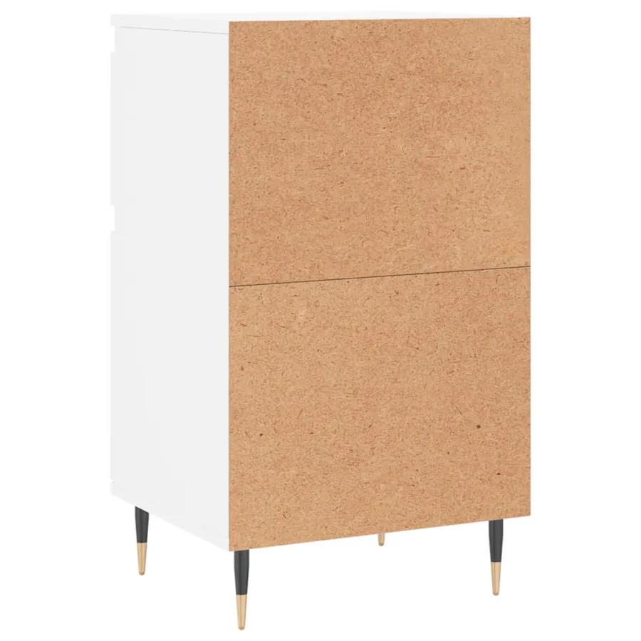 Buffet blanc 40x35x70 cm bois d’ingénierie - 8
