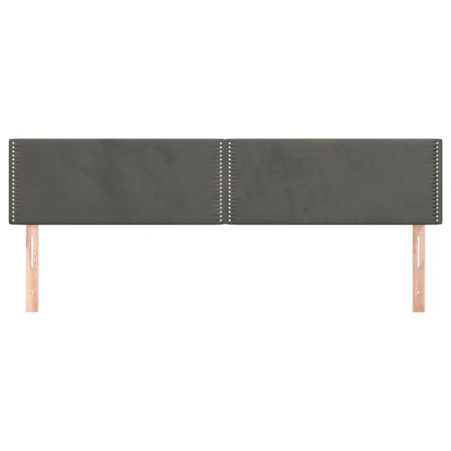 Têtes de lit Gris foncé 180x5x78/88 cm Velours - 3