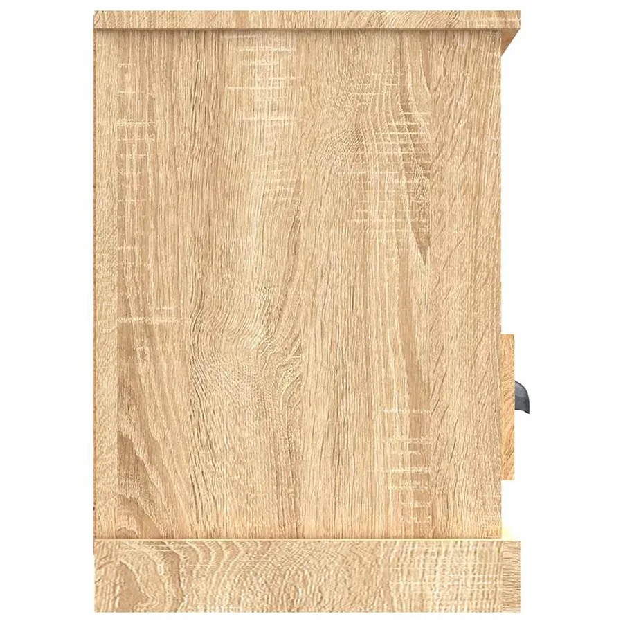 Meuble TV chêne sonoma 100x35x50 cm bois d'ingénierie - 8