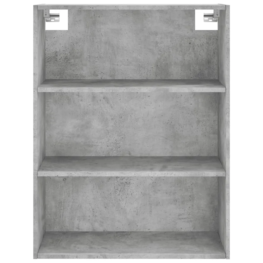 Buffet haut Gris béton 69,5x34x180 cm Bois d'ingénierie - 6