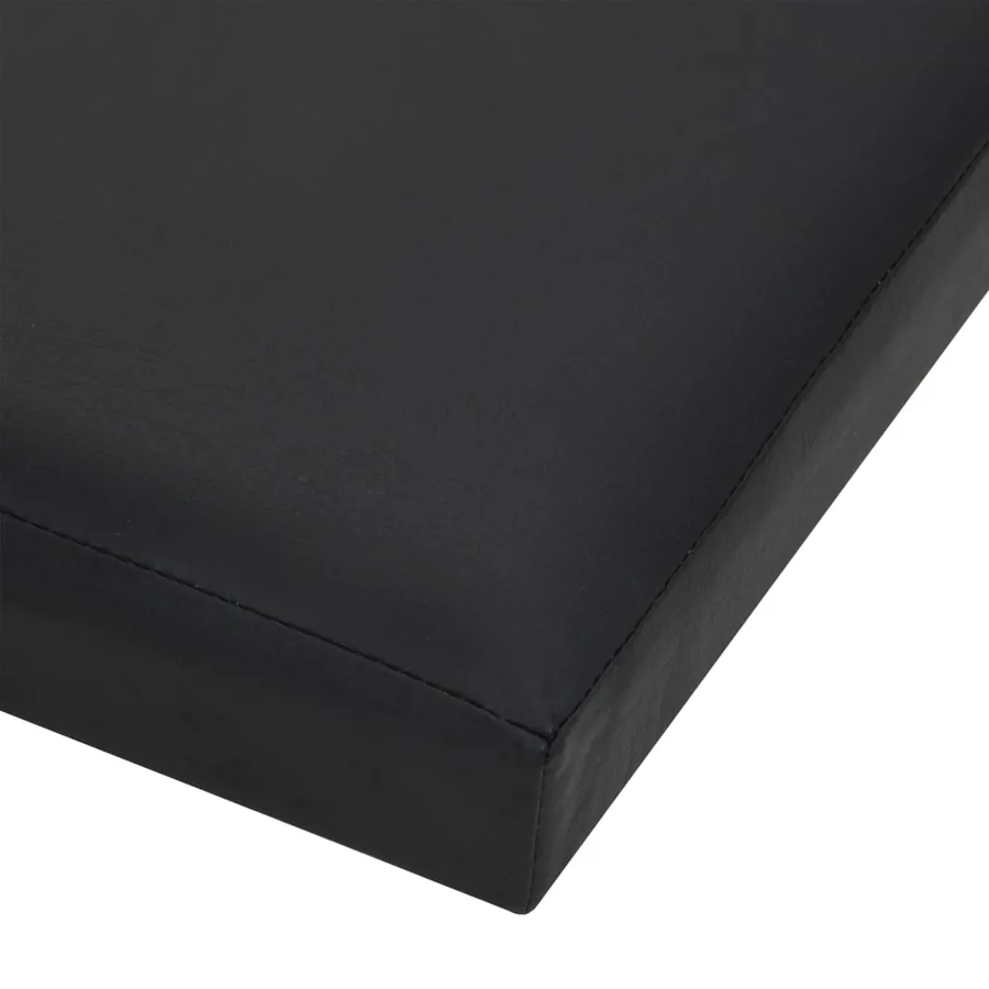 Tabourets de rangement pliables lot de 2 noir similicuir - 7