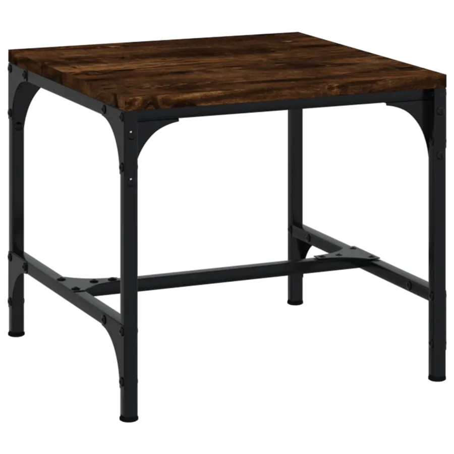 Tables d'appoint 2 pcs Chêne fumé 40x40x35 cm Bois d'ingénierie - 5